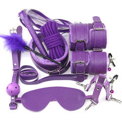 10 Set Light Self Bondage Kit δερμάτινο κιτ SM σκλάβος πάθος φετίχ κρεβάτι αγκάλια