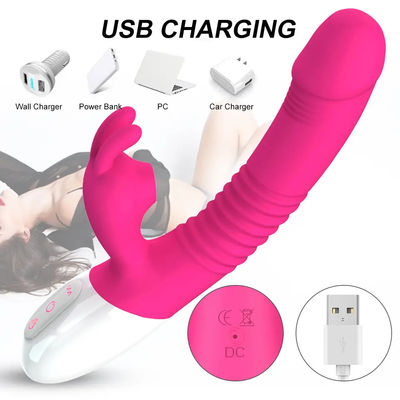 300 γραμμάρια USB επαναφόρτιση δονητή σεξουαλικό παιχνίδι ροζ κουνέλι προσωπικό μασάζ θέρμανση σπρώξιμο