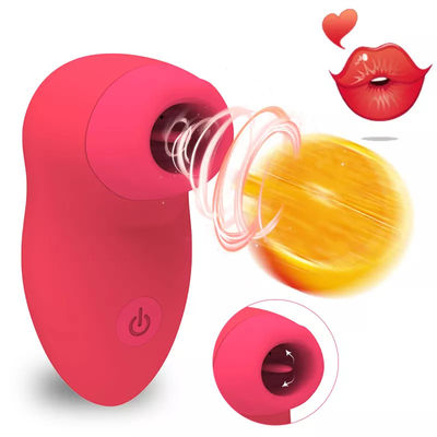 Γυναίκα G-Point Vibrator Ενήλικας Παιχνίδι Γλώσσα Γλείψιμο Κλιστορική Suction Vibrator