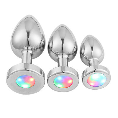 Σεξουαλικό Wearable Mens Αυνανισμός Παιχνίδι Butt Plug Light Up LED Flashing Light