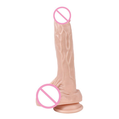 Γυναικείο ρεαλιστικό Dildo Διαφανές Σιλικόνιο Dildo Σιλικόνιο Ρουχάνι Σεξ Παιχνίδια
