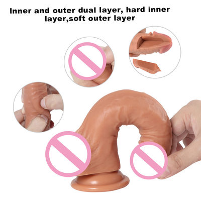 Αρσενικό πέος υγρό σιλικόνιο φίλτο Suction Cup Soft Ultra ρεαλιστικό φίλτο για γυναίκες