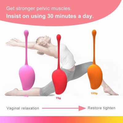 Σιλικόνιο Kegel Ball Vibrator Ζυγισμένο Kegel Tightening Ball Αναλικός Vibrator