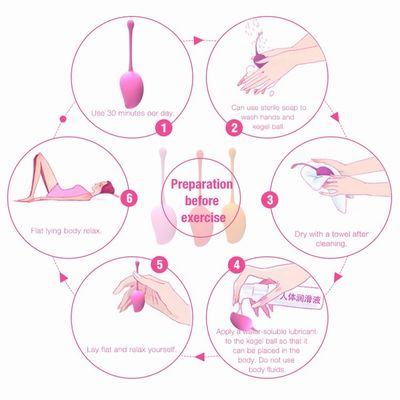Σιλικόνιο Kegel Ball Vibrator Ζυγισμένο Kegel Tightening Ball Αναλικός Vibrator