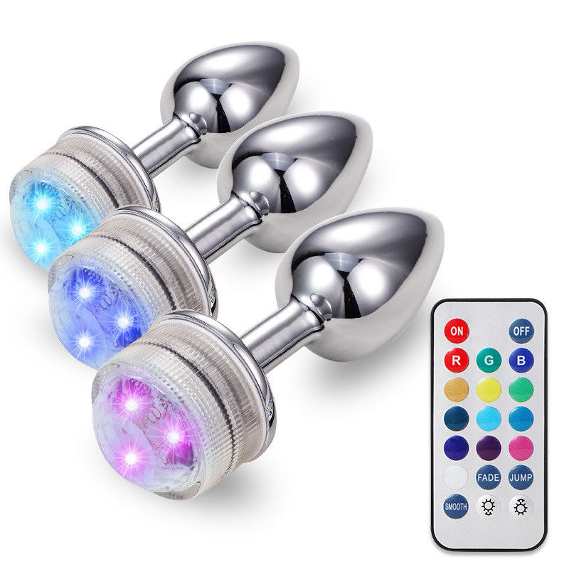 G Spot Cosplay Anal Plug Sex Toys Glow Tail Remote Control Φωτεινό Κοσμηματοποιημένο Κώλο Plug